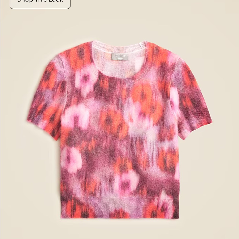 J. Crew Multicolor Floral Cashmere Top XS